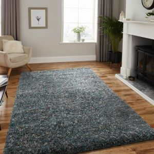 Enjoy Gaming COSY - Tapis à poils longs 30mm - Bleu et Blanc 140 x 200 cm