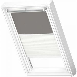 Velux Original Store Duo Occultant et Tamisant (DFD), Cadre Blanc, SK06 - Gris