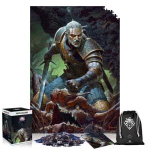 Image de Just for Games Good Loot The Witcher Dark World Puzzles Premium Box Sack Poster Puzzles De Jeux D'ordinateur pour Adolescents Et Adultes Idées De Loisirs Inspiré d'un Jeu D'ordinateur 1000 Pièces