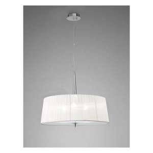 Image de Mantra Suspension 3 lampes avec abat jour Loewe Chrome Métal 4639