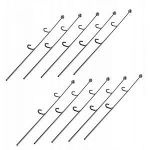 Kadax - Support pour Plantes &agrave; Fleurs d'Orchid&eacute;es 10 pcs 50 cm