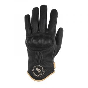 Helstons Gants cuir Sun Air noir/beige- T13