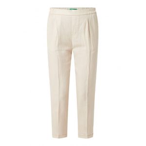 Benetton Pantalon Cropped 100% Lin, taille XL, Beige, Femme
