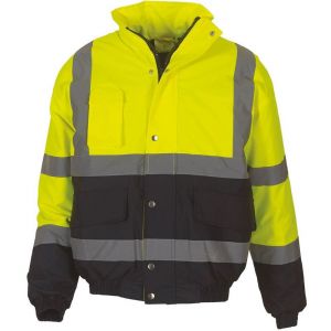 Yoko Blouson de travail bicolore haute visibilit&eacute; Jaune / Marine M