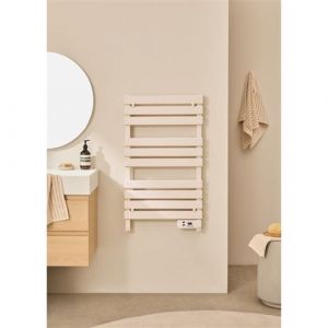 WARM TOWEL - Sèche-serviettes électrique au sol ou mural 500W - Blanc cassé
