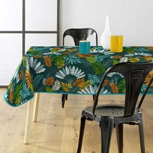 Nappe rectangulaire PVC (L240 cm) Panazio Bleue