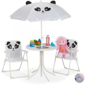 Image de Relaxdays Ensemble chaise table de camping, Chaise enfants avec abat-jour, pliable et table, choix de couleurs - 4052025916046