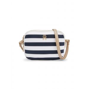 Image de Tommy Hilfiger Sacoche pochette bandouli&eacute;re Poppy crossover stri Unique Blanc