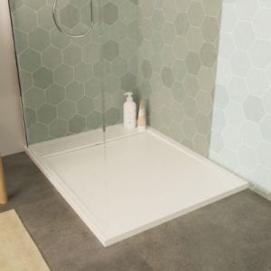 Receveur de douche en béton blanc JOSEPH 80x100 cm