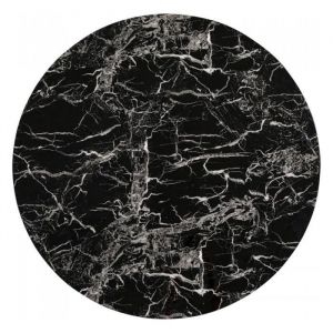 Kare Design Plateau de table Schickeria effet marbre noir Diamètre - 110cm