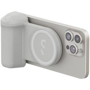 Shiftcam SnapGrip - Poignée confortable avec bouton d'obturation sans fil - Chargement sans fil 5W facile à activer et à désactiver - Compatible avec MagSafe - Gris
