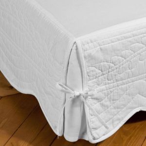 Housse cache-sommier en BOUTIS BAILLARG beige écru
