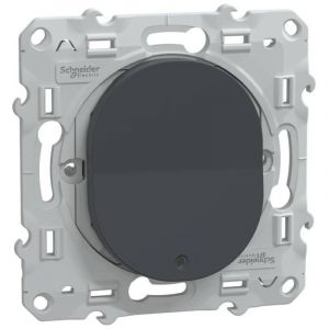 Schneider Electric Poussoir lumineux 1 poste Ovalis Anthracite