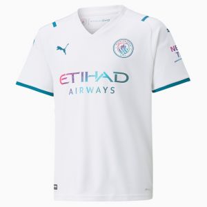 Image de Puma Maillot Man City Away Replica Junior, Blanc/Bleu, Taille 164, Vêtements