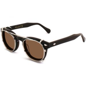 Xlab Unisex Clip-on 02 Argento/Marrone polarizzato per 8004 stile moscot calibro 48mm S'approvisionner Ac&eacute;tate Argent Marron Pantos Polaris&eacute;