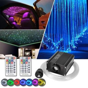 DEWEL Bluetooth 16W RGBW LED Fibre Optique Star Plafonniers Kit / Télécommande 450PCS * 0.75MM * 2M Fibre Optique
