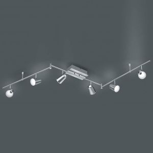 Trio Spot NARCOS LED Nickel mat, 6 lumières - Moderne - Intérieur - NARCOS - Délai de livraison moyen: 4 à 8 jours ouvrés. Port gratuit France métropolitaine et Belgique dès 100 ?.