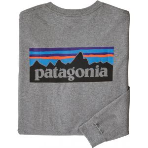Patagonia L/S P-6 Logo Responsibili-Tee - Haut &agrave; manches longues taille L, gris