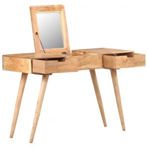 Image de VidaXL Coiffeuse avec miroir 112x45x76 cm Bois d'acacia massif