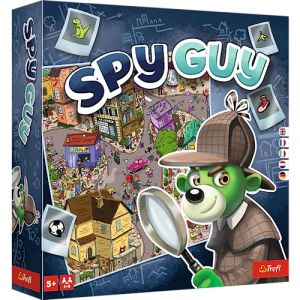 Trefl Spy Guy-Jeu de Détective Coopératif Chercher des Preuves et Attraper Le Criminel, Grand Plateau avec Une Ville, Jeu Familial pour Adultes et Enfants à Partir de 5 Ans