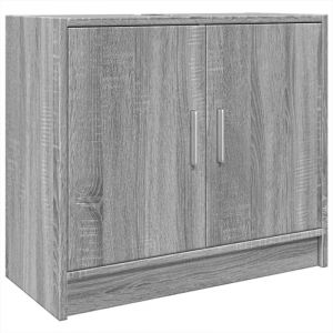 VidaXL Armoire d'&eacute;vier sonoma gris 63x29x55 cm bois d'ing&eacute;nierie, armoire de salle de bain, armoire de rangement salle de bain, meuble lavabo de salle de bain