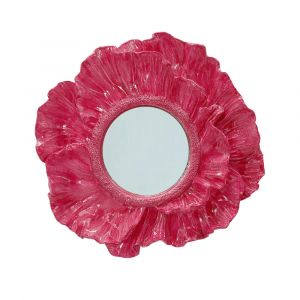 Emde Miroir fleur rose fuchsia 17cm