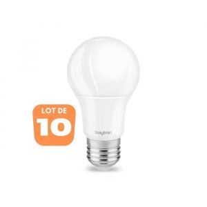 Lot de 10 ampoules LED E27 dimmables A60 10W E27 4000K