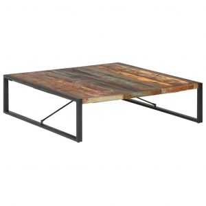 Image de VidaXL Table basse 140x140x40 cm Bois de récupération solide