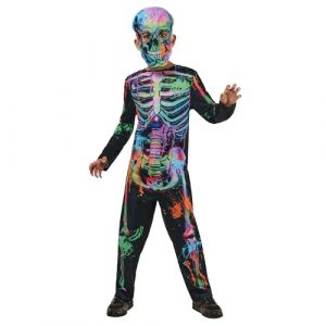 Rubie's 1001437XS000 Bonesky Graffiti Squelette Déguisement pour enfant Multicolore 5-6 ans