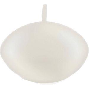 Ruedelafete Set de 6 bougies FLOTTANTES, Blanc Nacré