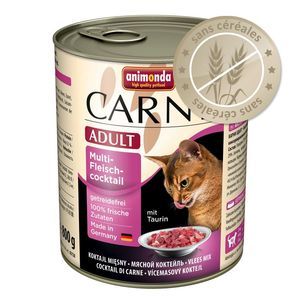 Animonda Carny Adult 6 x 800 g pour chat - B%u0153uf, poulet