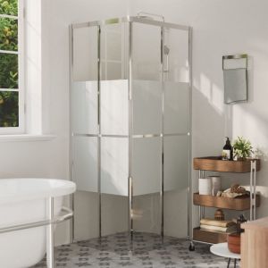 VidaXL Cabine de douche esg 80x70x180 cm Silver and white