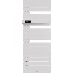 Thermor S&egrave;che-serviettes connect&eacute; Allure 4 750W Blanc brillant/Ch&ecirc;ne Mat &agrave; gauche - 483246