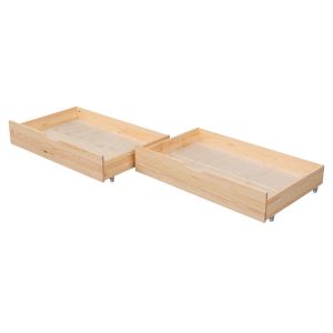 Happy Garden Lot de 2 tiroirs de rangement bois pour lit