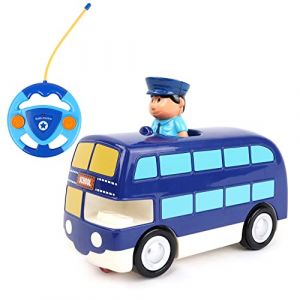 Mgm Baby Challenge - Baby Bus - Mon Premier Véhicule - 058422 - Voiture Télécommandée - Bleu - Sonore Et Lumineux - 1/50 - Piles Non Incluses - Plastique - À Partir de 3 Ans