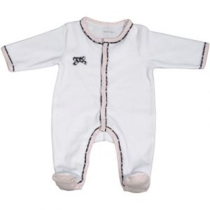 Sauthon Miss Chipie pyjama en velours - Blanc - Naissance