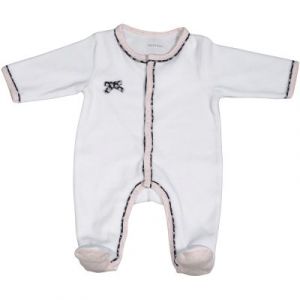 Sauthon Miss Chipie pyjama en velours - Blanc - Naissance