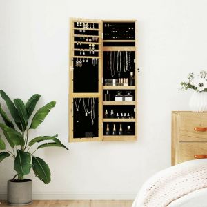 VidaXL Armoire à bijoux avec miroir et éclairage LED mural 353255