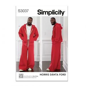 Simplicity Norris Dánta Ford A Patron de couture SS3037A Sweat-shirt et pantalon de survêtement pour homme (S-M-L-XL-XXL)