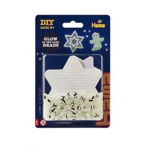 HAMA - petit blister perles &agrave; repasser | env. 350 perles | 1 petite plaque &eacute;toile n&deg;270 et papier &agrave; repasser