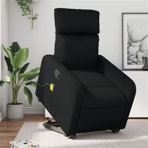 VidaXL Fauteuil inclinable de massage Noir Similicuir 3206756