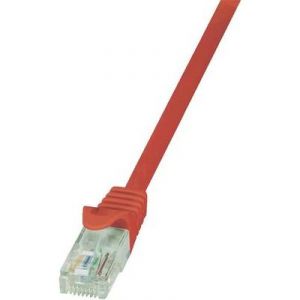 Logilink CP1014U - Câble RJ45 Cat6 U/UTP 0.25 m rouge