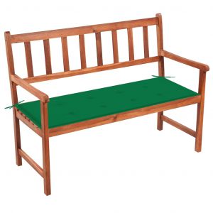 VidaXL Banc de jardin avec coussin 120 cm Bois d'acacia massif 3135-Z - Triomphe