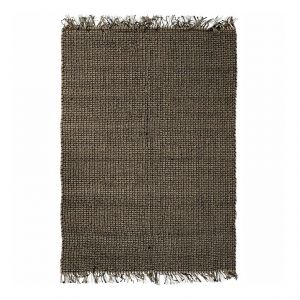 Alecto Tapis en jute Kala - 120 x 170 cm - Noir