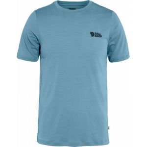 Fjällräven Abisko Wool Logo S/S - T-shirt en laine mérinos taille M, bleu
