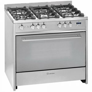 Meireles Cuisinière à Gaz G910X BUT Acier ydableGris