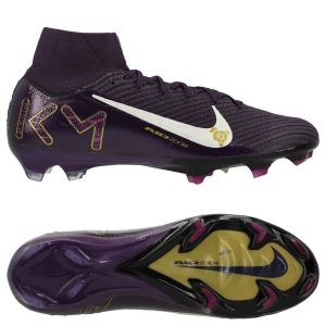 Nike Air Zoom Mercurial Superfly 10 Elite FG Mbappé Personal Edition - Violet/Blanc - Herbe naturelle (FG), pointure 36 - ['Violet'] - Taille 36