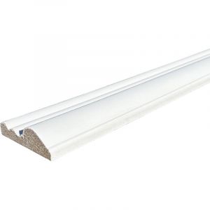 Lot de 10 Cimaises Classiques Pr&eacute;peint Blanc MDF, L.2,44 m x l.5,8 cm x Ep.18 mm