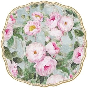Easy life ROSES IN BLOOM COFFRET 1 ASSIETTE FESTON 1176ROBL