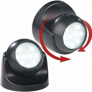 Luminea : 2 spots LED sans fil 2 W s/ 360° avec capteurs de mouvement et d'obscurité